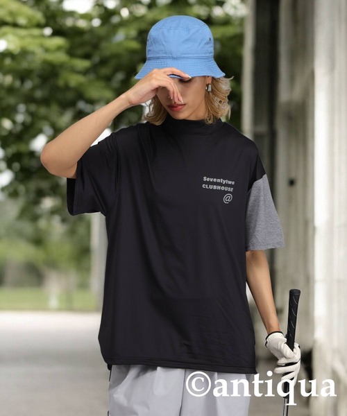 ANTIQUA GOLF×STCH アンティカ　モックネック　トップス　Lサイズ antiqua ANTIQUA GOLF×STCH トップス メンズ 送料無料・500pt