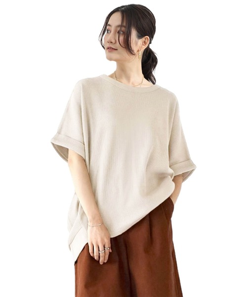 セール】Tシャツ カットソー レディース 半袖 夏 春 ワッフル