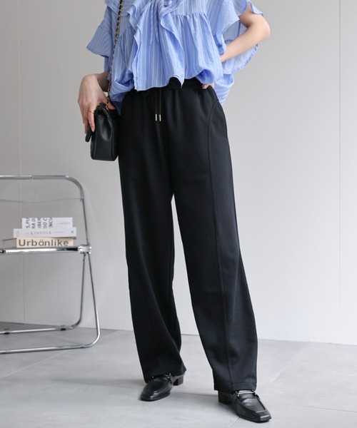 sakishimatokyo(サキシマトーキョー)の「コクーンシルエット スエットパンツ/セットアップ対応商品/裏毛(スウェットパンツ・レディース・チャコールグレー/ブラック/オートミール・FREE)」の1枚目の写真