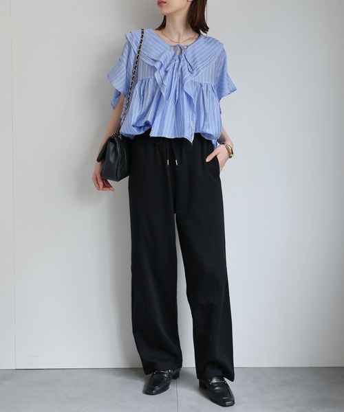 sakishimatokyo(サキシマトーキョー)の「コクーンシルエット スエットパンツ/セットアップ対応商品/裏毛(スウェットパンツ・レディース・チャコールグレー/ブラック/オートミール・FREE)」の19枚目の写真