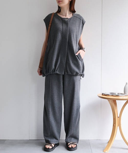 sakishimatokyo(サキシマトーキョー)の「コクーンシルエット スエットパンツ/セットアップ対応商品/裏毛(スウェットパンツ・レディース・チャコールグレー/ブラック/オートミール・FREE)」の12枚目の写真