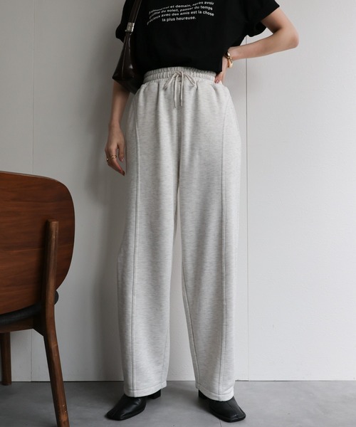 sakishimatokyo(サキシマトーキョー)の「コクーンシルエット スエットパンツ/セットアップ対応商品/裏毛(スウェットパンツ・レディース・チャコールグレー/ブラック/オートミール・FREE)」の10枚目の写真