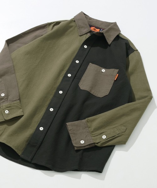 KRIFF MAYER（クリフメイヤー）の「ビエラ無地長袖シャツ（シャツ/ブラウス・メンズ・ナチュラル/チャコール/モカ/オリーブ/カラフル・MEDIUM/LARGE/X-LARGE）」の5枚目の写真