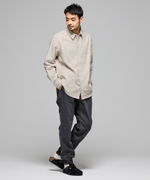 KRIFF MAYER（クリフメイヤー）の「ビエラ無地長袖シャツ（シャツ/ブラウス・メンズ・ナチュラル/チャコール/モカ/オリーブ/カラフル・MEDIUM/LARGE/X-LARGE）」の9枚目の写真