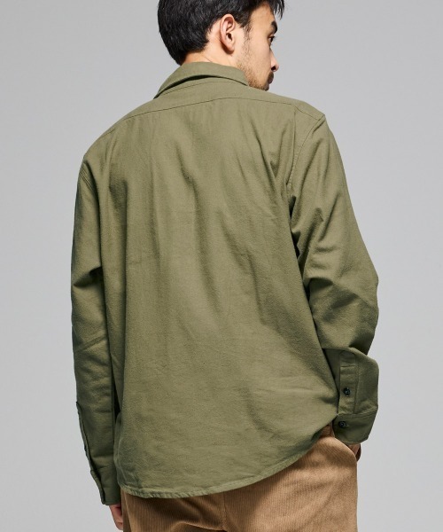 KRIFF MAYER（クリフメイヤー）の「ビエラ無地長袖シャツ（シャツ/ブラウス・メンズ・ナチュラル/チャコール/モカ/オリーブ/カラフル・MEDIUM/LARGE/X-LARGE）」の14枚目の写真