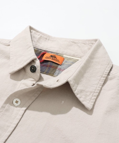 KRIFF MAYER（クリフメイヤー）の「ビエラ無地長袖シャツ（シャツ/ブラウス・メンズ・ナチュラル/チャコール/モカ/オリーブ/カラフル・MEDIUM/LARGE/X-LARGE）」の15枚目の写真
