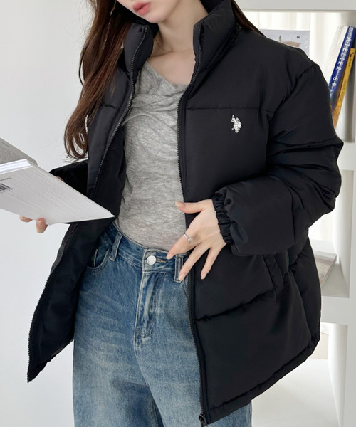 U.S. POLO ASSN.(ユーエスポロアッスン)の「U.S. POLO ASSN ポリタッサー 中綿 ジャケット(ダウンジャケット/コート・レディース・アイボリー/ブラック/ベージュ・M/S)」の3枚目の写真