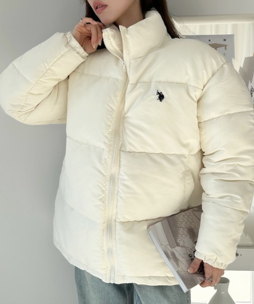 U.S. POLO ASSN.(ユーエスポロアッスン)の「U.S. POLO ASSN ポリタッサー 中綿 ジャケット(ダウンジャケット/コート・レディース・アイボリー/ブラック/ベージュ・M/S)」の7枚目の写真