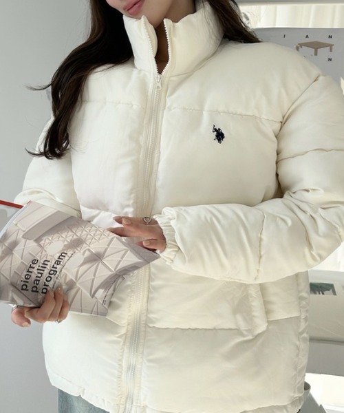 U.S. POLO ASSN.(ユーエスポロアッスン)の「U.S. POLO ASSN ポリタッサー 中綿 ジャケット(ダウンジャケット/コート・レディース・アイボリー/ブラック/ベージュ・M/S)」の10枚目の写真
