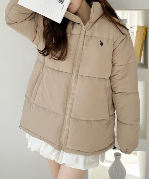 U.S. POLO ASSN.(ユーエスポロアッスン)の「U.S. POLO ASSN ポリタッサー 中綿 ジャケット(ダウンジャケット/コート・レディース・アイボリー/ブラック/ベージュ・M/S)」の13枚目の写真