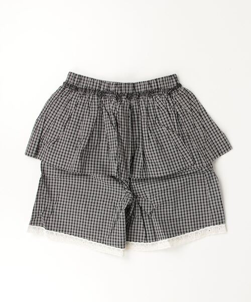 ROOPTOKYO（ループトウキョウ）の「Gingham Check Skirt Layered Lace Pants / ギンガムチェック スカートレイヤード レースパンツ（その他パンツ・レディース・ブラック/ダークブラウン・FREE）」の18枚目の写真