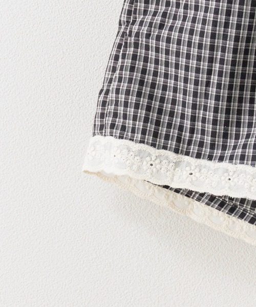 ROOPTOKYO（ループトウキョウ）の「Gingham Check Skirt Layered Lace Pants / ギンガムチェック スカートレイヤード レースパンツ（その他パンツ・レディース・ブラック/ダークブラウン・FREE）」の15枚目の写真
