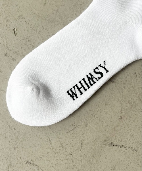 Whimsy(ウィムジー)の「WHIMSY Loose gauge rib socks(ソックス/靴下・メンズ・グレー/ブルー/ブラック/ホワイト・25-26cm)」の5枚目の写真