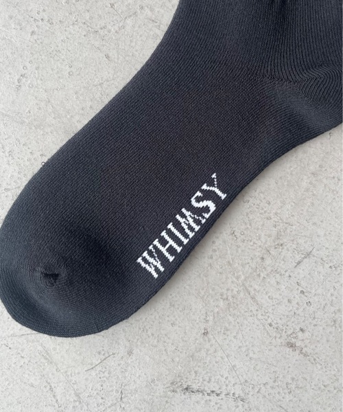 Whimsy(ウィムジー)の「WHIMSY Loose gauge rib socks(ソックス/靴下・メンズ・グレー/ブルー/ブラック/ホワイト・25-26cm)」の7枚目の写真