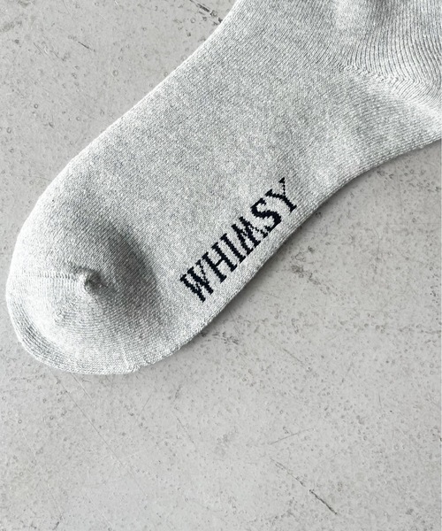Whimsy(ウィムジー)の「WHIMSY Loose gauge rib socks(ソックス/靴下・メンズ・グレー/ブルー/ブラック/ホワイト・25-26cm)」の9枚目の写真