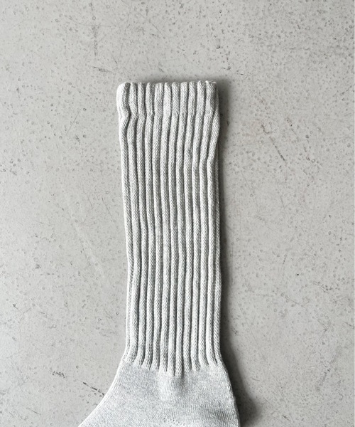 Whimsy(ウィムジー)の「WHIMSY Loose gauge rib socks(ソックス/靴下・メンズ・グレー/ブルー/ブラック/ホワイト・25-26cm)」の10枚目の写真