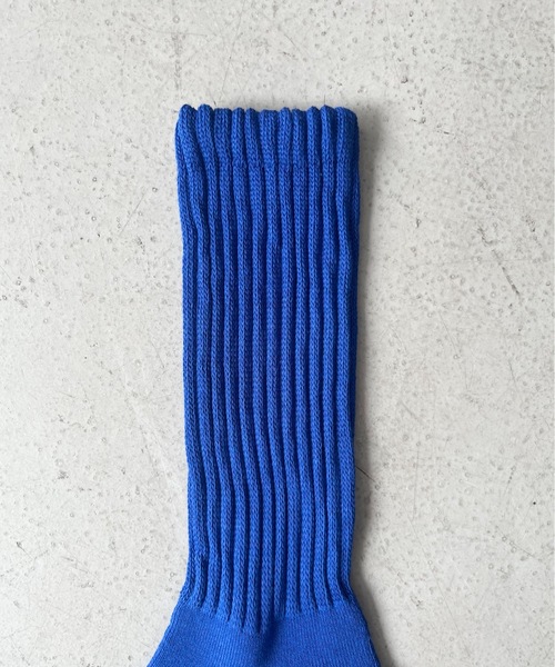 Whimsy(ウィムジー)の「WHIMSY Loose gauge rib socks(ソックス/靴下・メンズ・グレー/ブルー/ブラック/ホワイト・25-26cm)」の12枚目の写真