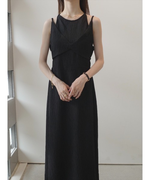 amel(エイメル)の「レイヤードデザインクレープドレス / ブラック(ワンピース・レディース・ブラック・FREE)」の8枚目の写真