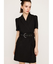 SLY | WAIST BELT TAILORED OP ウエストベルト テイラード ワンピース 夏服 半袖(ワンピース)