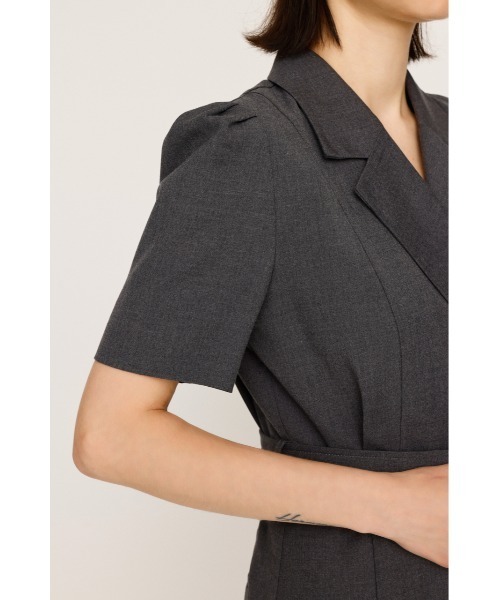 SLY(スライ)の「WAIST BELT TAILORED OP ウエストベルト テイラード ワンピース 夏服 半袖(ワンピース・レディース・杢グレー/ブラック・1/2)」の12枚目の写真