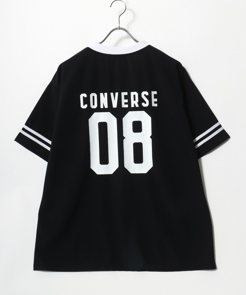 CONVERSE(コンバース)の「CONVERSE/コンバース オーバーサイズ 接触冷感 吸水速乾 UVカット フロント バックプリント サッカーユニフォーム アムンゼン Vネック半袖Tシャツ ゲームシャツ レディース メンズ(Tシャツ/カットソー・レディース・ブラック系その他2/ブラック系その他/ホワイト系その他2/ブラック系その他3/ホワイト系その他4/ホワイト系その他/ホワイト系その他3/ブラック系その他4・M/L/LL)」の12枚目の写真