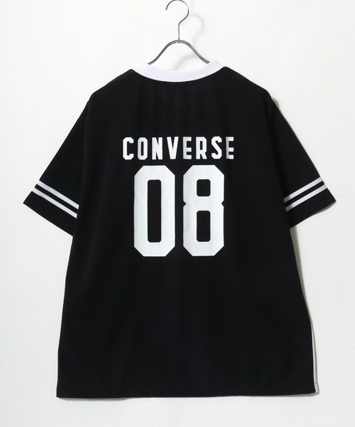 CONVERSE(コンバース)の「CONVERSE/コンバース オーバーサイズ 接触冷感 吸水速乾 UVカット フロント バックプリント サッカーユニフォーム アムンゼン Vネック半袖Tシャツ ゲームシャツ レディース メンズ(Tシャツ/カットソー・レディース・ブラック系その他2/ブラック系その他/ホワイト系その他2/ブラック系その他3/ホワイト系その他4/ホワイト系その他/ホワイト系その他3/ブラック系その他4・M/L/LL)」の16枚目の写真