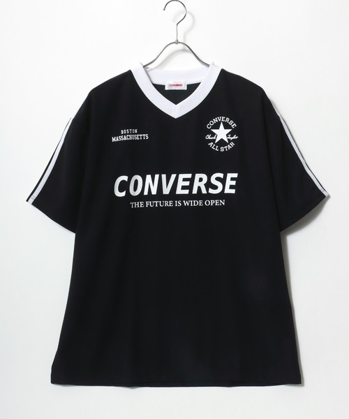 CONVERSE(コンバース)の「CONVERSE/コンバース オーバーサイズ 接触冷感 吸水速乾 UVカット フロント バックプリント サッカーユニフォーム アムンゼン Vネック半袖Tシャツ ゲームシャツ レディース メンズ(Tシャツ/カットソー・レディース・ブラック系その他2/ブラック系その他/ホワイト系その他2/ブラック系その他3/ホワイト系その他4/ホワイト系その他/ホワイト系その他3/ブラック系その他4・M/L/LL)」の19枚目の写真