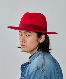 OVERRIDE  FELT FEDORA L.BRIM / オーバーライド