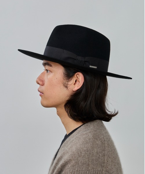 OVERRIDE（オーバーライド）の「OVERRIDE  FELT FEDORA L.BRIM / オーバーライド（ハット・メンズ・ブラック/ライトブラウン/レッド・60cm/58cm）」の15枚目の写真