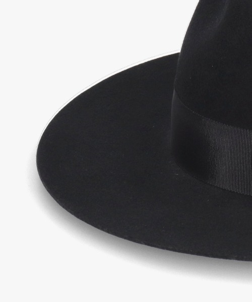 OVERRIDE（オーバーライド）の「OVERRIDE  FELT FEDORA L.BRIM / オーバーライド（ハット・メンズ・ブラック/ライトブラウン/レッド・60cm/58cm）」の4枚目の写真