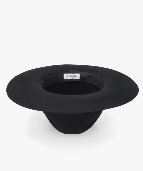 OVERRIDE（オーバーライド）の「OVERRIDE  FELT FEDORA L.BRIM / オーバーライド（ハット・メンズ・ブラック/ライトブラウン/レッド・60cm/58cm）」の6枚目の写真