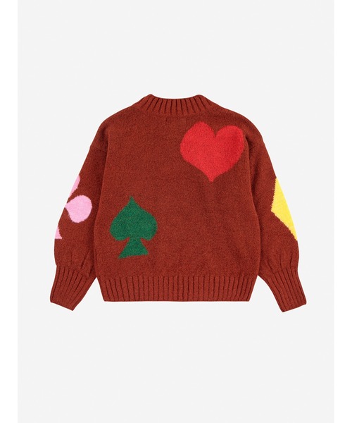 BOBO CHOSES(ボボショーズ)の「Bobo Joker jacquard turtle neck jumper(ニット/セーター・キッズ・バーガンディー・4-5YEAR/2-3YEAR/6-7YEAR/8-9y/10-11y/12-13y)」の3枚目の写真