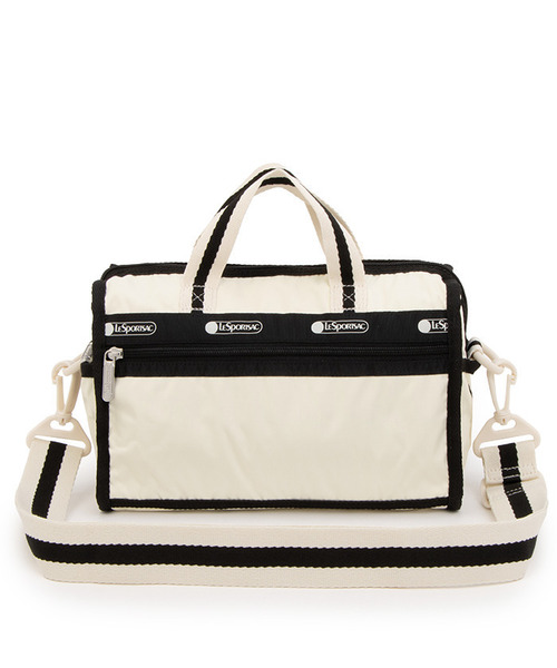 LeSportsac（レスポートサック）の「MINI DUFFEL CROSSBODY スペクテイターサンドバー/ブラック（ショルダーバッグ・レディース・ホワイト・FREE）」の4枚目の写真
