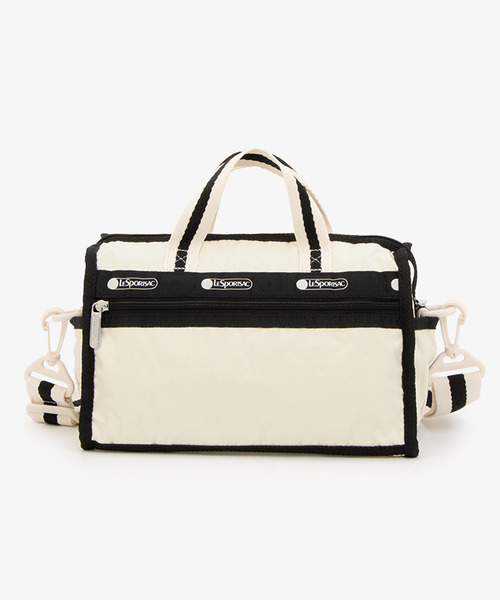 LeSportsac（レスポートサック）の「MINI DUFFEL CROSSBODY スペクテイターサンドバー/ブラック（ショルダーバッグ・レディース・ホワイト・FREE）」の6枚目の写真