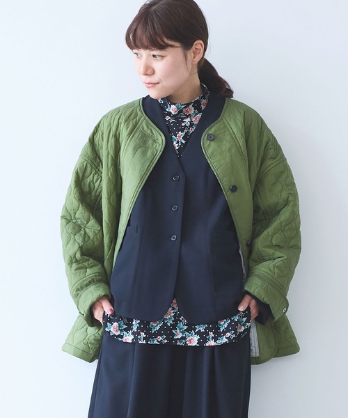 dot×flower print high neck ブラウス（シャツ/ブラウス）｜yuni