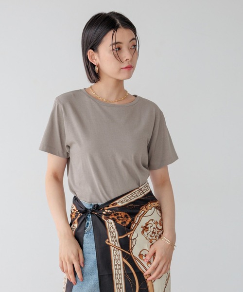 BAYFLOW（ベイフロー）の「[接触冷感/汗臭・汗ジミ軽減]コンパクトファンクションＴ（Tシャツ/カットソー・レディース・ブラック/モカ/ホワイト・MEDIUM/SMALL）」の7枚目の写真