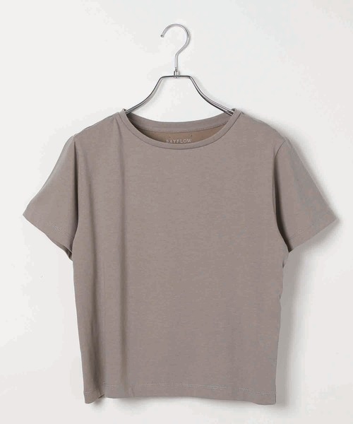BAYFLOW（ベイフロー）の「[接触冷感/汗臭・汗ジミ軽減]コンパクトファンクションＴ（Tシャツ/カットソー・レディース・ブラック/モカ/ホワイト・MEDIUM/SMALL）」の12枚目の写真