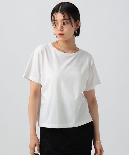 BAYFLOW（ベイフロー）の「[接触冷感/汗臭・汗ジミ軽減]コンパクトファンクションＴ（Tシャツ/カットソー・レディース・ブラック/モカ/ホワイト・MEDIUM/SMALL）」の21枚目の写真