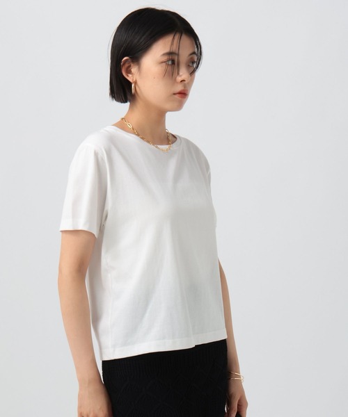BAYFLOW（ベイフロー）の「[接触冷感/汗臭・汗ジミ軽減]コンパクトファンクションＴ（Tシャツ/カットソー・レディース・ブラック/モカ/ホワイト・MEDIUM/SMALL）」の22枚目の写真
