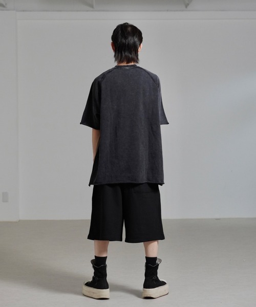 Chikashitsu +】pocket studs sweat half pants / 【チカシツプラス