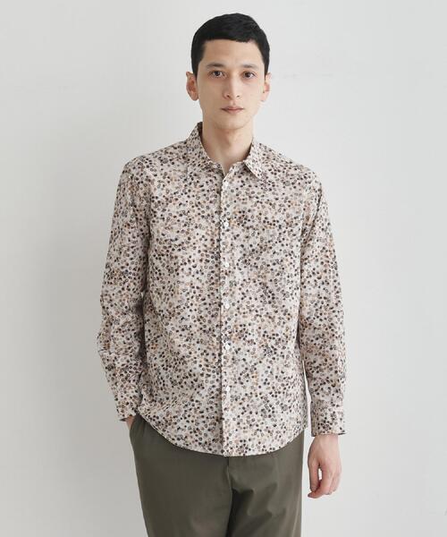 TAKEO KIKUCHI（タケオキクチ）の「ストライプ小花 長袖シャツ（シャツ/ブラウス・メンズ・ブルーグリーン/グレー系/ブラウン系その他2・01/03/02/04）」の3枚目の写真