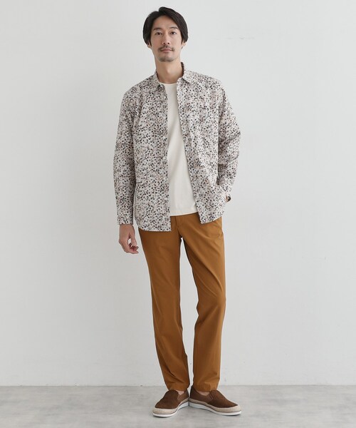 TAKEO KIKUCHI（タケオキクチ）の「ストライプ小花 長袖シャツ（シャツ/ブラウス・メンズ・ブルーグリーン/グレー系/ブラウン系その他2・01/03/02/04）」の9枚目の写真