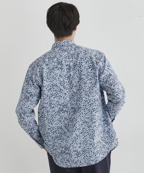 TAKEO KIKUCHI（タケオキクチ）の「ストライプ小花 長袖シャツ（シャツ/ブラウス・メンズ・ブルーグリーン/グレー系/ブラウン系その他2・01/03/02/04）」の12枚目の写真