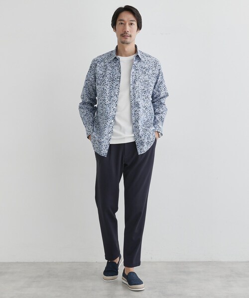 TAKEO KIKUCHI（タケオキクチ）の「ストライプ小花 長袖シャツ（シャツ/ブラウス・メンズ・ブルーグリーン/グレー系/ブラウン系その他2・01/03/02/04）」の13枚目の写真