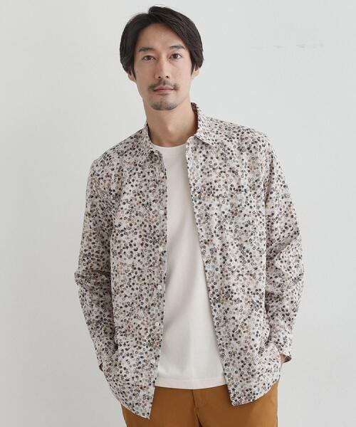 TAKEO KIKUCHI（タケオキクチ）の「ストライプ小花 長袖シャツ（シャツ/ブラウス・メンズ・ブルーグリーン/グレー系/ブラウン系その他2・01/03/02/04）」の18枚目の写真