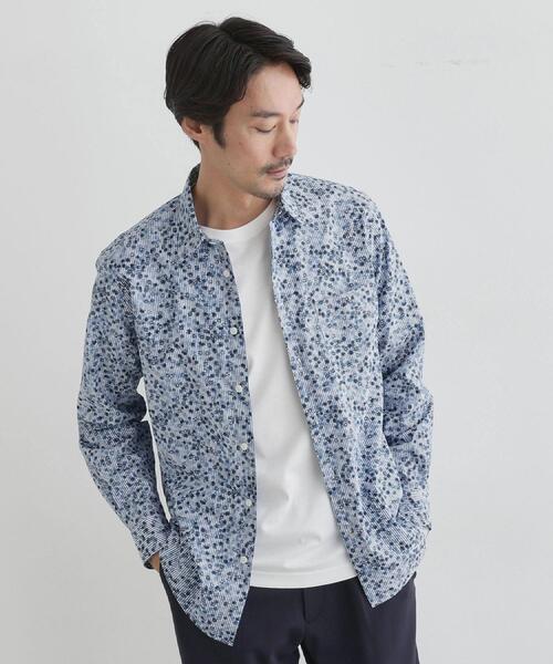 TAKEO KIKUCHI（タケオキクチ）の「ストライプ小花 長袖シャツ（シャツ/ブラウス・メンズ・ブルーグリーン/グレー系/ブラウン系その他2・01/03/02/04）」の19枚目の写真