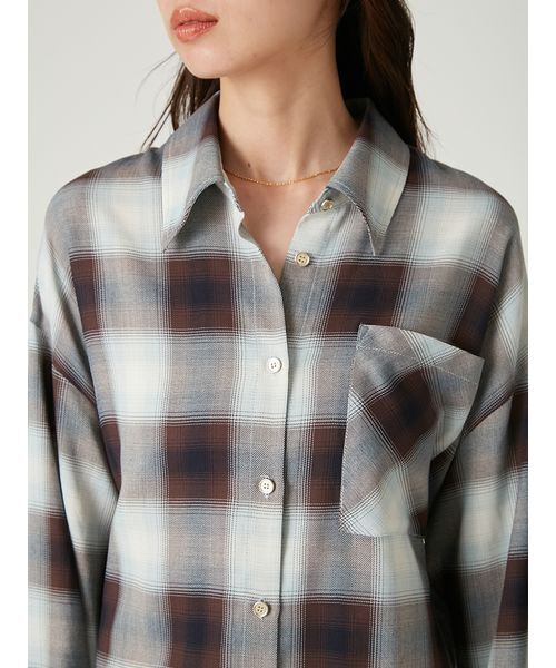 2wayオンブレチェックシャツ（シャツ/ブラウス）｜FRAY I.D