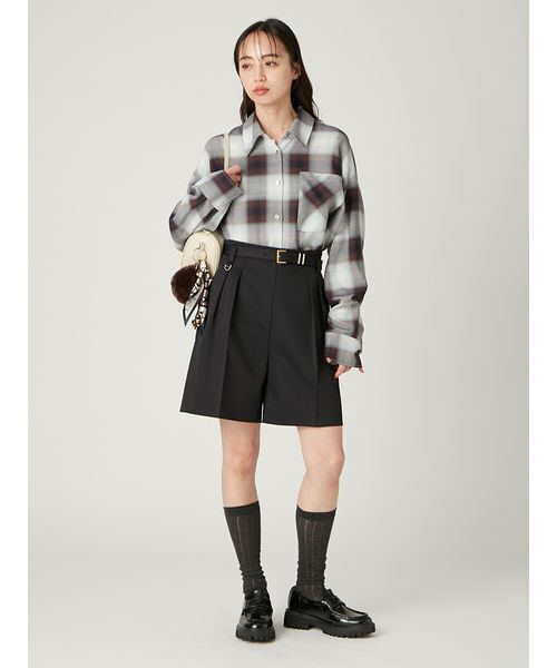 フレイアイディー　2wayオンブレチェックシャツ　BLK 2wayオンブレチェックシャツ（シャツ/ブラウス）｜FRAY I.D