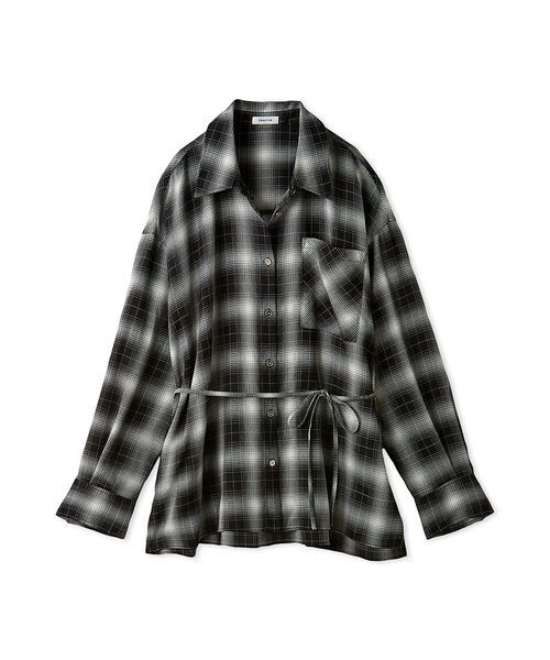 FRAY I.D 2wayオンブレチェックシャツ 2wayオンブレチェックシャツ（シャツ/ブラウス）｜FRAY I.D