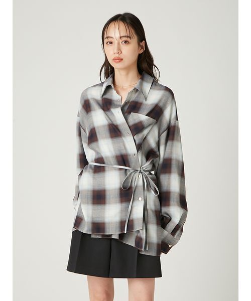 FRAY I.D 2wayオンブレチェックシャツ FRAY I.D｜2wayオンブレチェックシャツ | Rakuten Fashion(楽天
